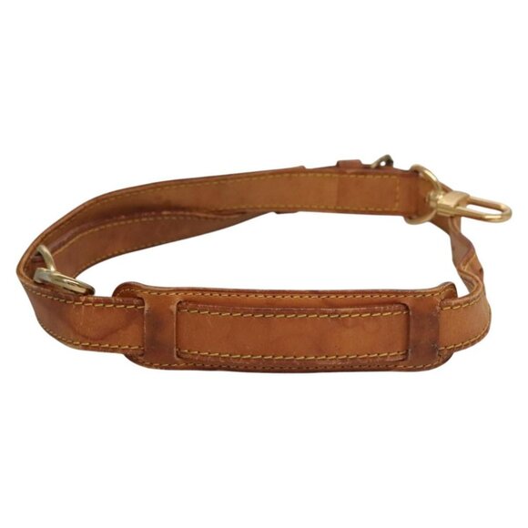 LOUIS VUITTON Adjustable Shoulder Strap Leather 31.9""-39"" Beige LV Auth EC546 - Picture 1 of 9